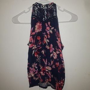Floral Halter Tank Top